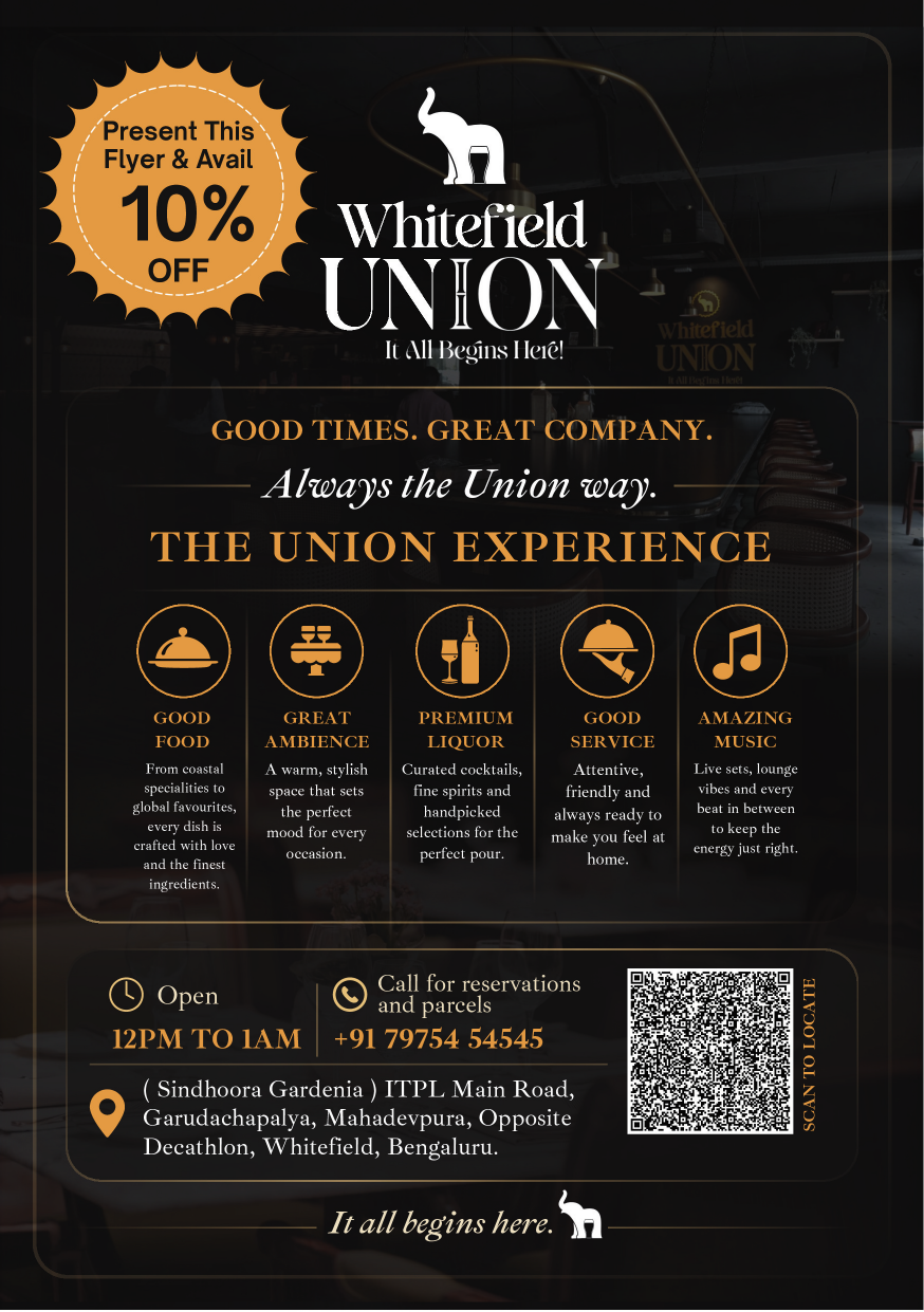Whitefield Union brand flyer
